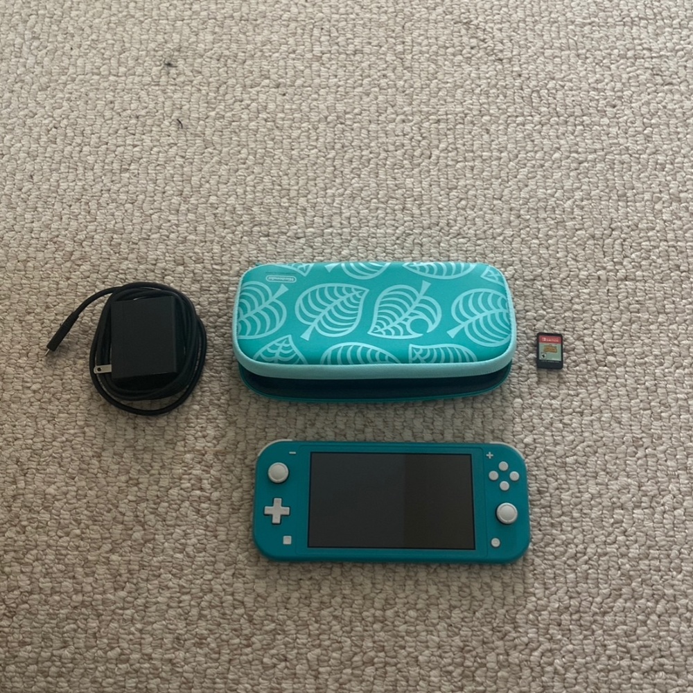 Nintendo Switch Lite with Animal Crossing Game and Case